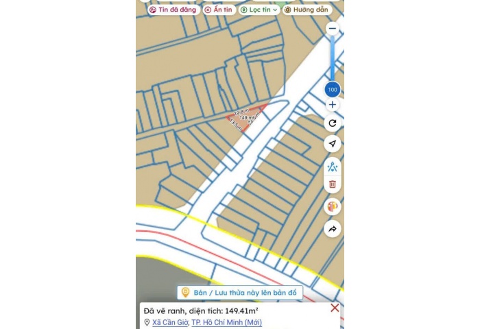 ĐẤT GÓC 2 MT XÃ CẦN GIỜ_ CÁCH VINHOME 500 MÉT 149M2 GIÁ 6 TỈ